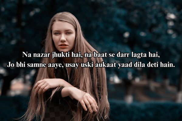 badmashi attitude shayari for girls in hindi