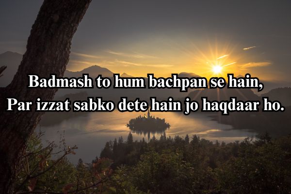 badmash shayari in urdu